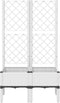 vidaXL - Plantenbak - met - latwerk - 80x40x142 - cm - polypropeen - wit