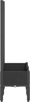 vidaXL - Plantenbak - met - latwerk - 80x40x142 - cm - polypropeen - zwart