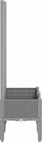 vidaXL - Plantenbak - met - latwerk - 80x40x142 - cm - polypropeen - lichtgrijs