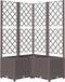 vidaXL - Plantenbak - met - latwerk - 80x80x136 - cm - polypropeen - bruin