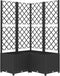 vidaXL - Plantenbak - met - latwerk - 80x80x136 - cm - polypropeen - zwart