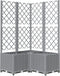vidaXL - Plantenbak - met - latwerk - 80x80x136 - cm - polypropeen - lichtgrijs