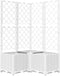 vidaXL - Plantenbak - met - latwerk - 80x80x136 - cm - polypropeen - wit
