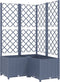 vidaXL - Plantenbak - met - latwerk - 80x80x136 - cm - polypropeen - donkergrijs
