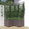vidaXL - Plantenbak - met - latwerk - 80x80x136 - cm - polypropeen - bruin