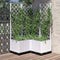 vidaXL - Plantenbak - met - latwerk - 80x80x136 - cm - polypropeen - wit