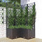 vidaXL - Plantenbak - met - latwerk - 80x80x136 - cm - polypropeen - zwart