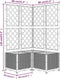vidaXL - Plantenbak - met - latwerk - 80x80x136 - cm - polypropeen - wit