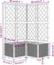 vidaXL - Plantenbak - met - latwerk - 80x80x136 - cm - polypropeen - donkergrijs