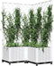vidaXL - Plantenbak - met - latwerk - 80x80x136 - cm - polypropeen - wit