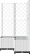 vidaXL - Plantenbak - met - latwerk - 80x80x136 - cm - polypropeen - wit