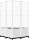 vidaXL - Plantenbak - met - latwerk - 80x80x136 - cm - polypropeen - wit
