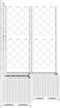 vidaXL - Plantenbak - met - latwerk - 80x80x136 - cm - polypropeen - wit