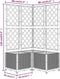vidaXL - Plantenbak - met - latwerk - 80x80x136 - cm - polypropeen - donkergrijs