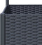 vidaXL - Plantenbak - met - latwerk - 80x80x136 - cm - polypropeen - donkergrijs