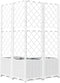 vidaXL - Plantenbak - met - latwerk - 80x80x136 - cm - polypropeen - wit