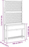 vidaXL - Plantenbak - met - latwerk - en - schap - 100x32x185 - cm - acaciahout