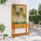 vidaXL - Plantenbak - met - latwerk - en - schap - 100x32x185 - cm - acaciahout