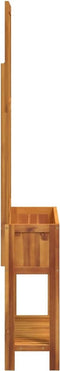 vidaXL - Plantenbak - met - latwerk - en - schap - 100x32x185 - cm - acaciahout