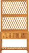 vidaXL - Plantenbak - met - latwerk - en - schap - 100x32x185 - cm - acaciahout