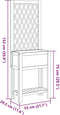 vidaXL - Plantenbak - met - latwerk - en - schap - 55x29,5x152 - cm - acaciahout