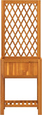 vidaXL - Plantenbak - met - latwerk - en - schap - 55x29,5x152 - cm - acaciahout