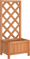 vidaXL - Plantenbak - met - latwerk - massief - vurenhout - bruin