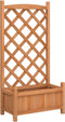 vidaXL - Plantenbak - met - latwerk - massief - vurenhout - bruin