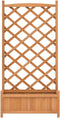 vidaXL - Plantenbak - met - latwerk - massief - vurenhout - bruin