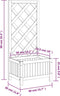 vidaXL - Plantenbak - met - latwerk - massief - vurenhout - bruin