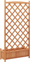 vidaXL - Plantenbak - met - latwerk - massief - vurenhout - bruin