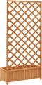 vidaXL - Plantenbak - met - latwerk - massief - vurenhout - bruin