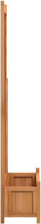 vidaXL - Plantenbak - met - latwerk - massief - vurenhout - bruin