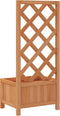 vidaXL - Plantenbak - met - latwerk - massief - vurenhout - bruin