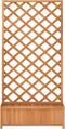 vidaXL - Plantenbak - met - latwerk - massief - vurenhout - bruin