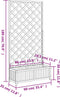vidaXL - Plantenbak - met - latwerk - massief - vurenhout - grijs