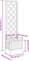 vidaXL - Plantenbak - met - latwerk - massief - vurenhout - zwart