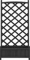vidaXL - Plantenbak - met - latwerk - massief - vurenhout - zwart