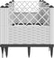 vidaXL - Plantenbak - met - pinnen - 123,5x43,5x43,5 - cm - polypropeen - wit