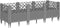 vidaXL - Plantenbak - met - pinnen - 123,5x43,5x43,5 - cm - polypropeen - lichtgrijs