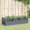 vidaXL - Plantenbak - met - pinnen - 123,5x43,5x43,5 - cm - polypropeen - grijs