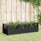 vidaXL - Plantenbak - met - pinnen - 123,5x43,5x43,5 - cm - polypropeen - zwart
