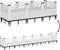 vidaXL - Plantenbak - met - pinnen - 123,5x43,5x43,5 - cm - polypropeen - wit
