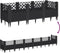 vidaXL - Plantenbak - met - pinnen - 123,5x43,5x43,5 - cm - polypropeen - zwart
