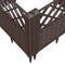 vidaXL - Plantenbak - met - pinnen - 123,5x43,5x43,5 - cm - polypropeen - bruin