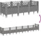 vidaXL - Plantenbak - met - pinnen - 123,5x43,5x43,5 - cm - polypropeen - lichtgrijs