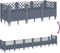 vidaXL - Plantenbak - met - pinnen - 123,5x43,5x43,5 - cm - polypropeen - grijs