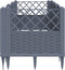 vidaXL - Plantenbak - met - pinnen - 123,5x43,5x43,5 - cm - polypropeen - grijs