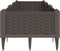 vidaXL - Plantenbak - met - pinnen - 125x40x28,5 - cm - polypropeen - bruin