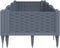 vidaXL - Plantenbak - met - pinnen - 125x40x28,5 - cm - polypropeen - grijs